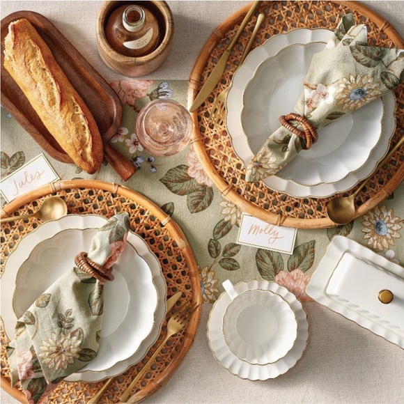 4!!!! THRESHOLD NWT rattan cane chargers -15” - Picture 5 of 8